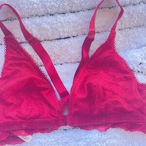 Victorias Secret red lace bralette